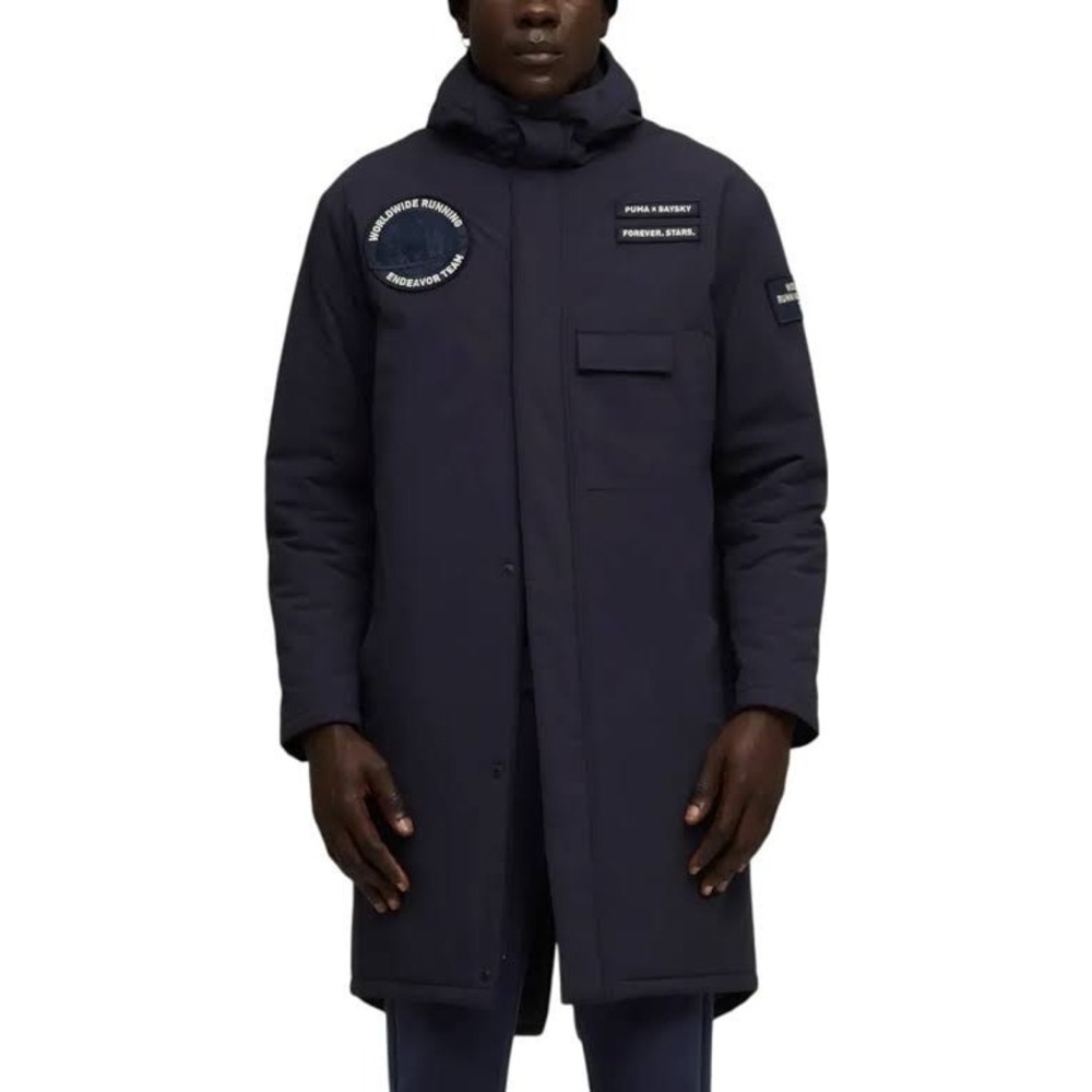 Mens Size L Puma x Saysky Endeavor Team Jacket Snap Inside Zip Navy 527836 16
